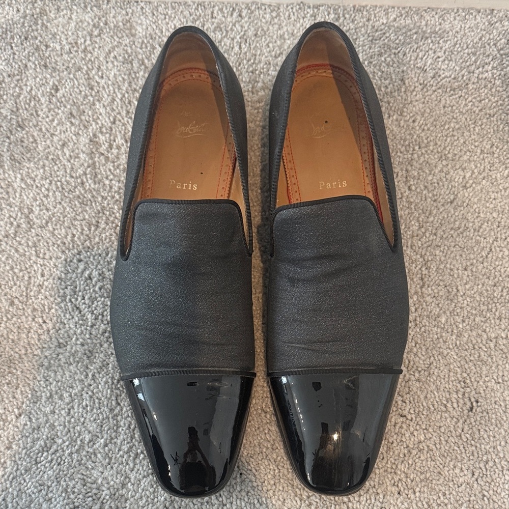 Christian Louboutin Black Patent Loafers